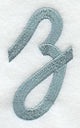 Flair Script Lower Case Letter z (3 Inch)