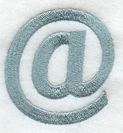 Flair Script At Sign (3 Inch) – Embroidery Library