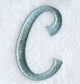 Flair Script Letter C (3 Inch)