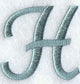 Flair Script Letter H (3 Inch)