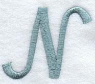 Flair Script Letter N (3 Inch)