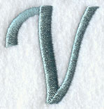 Flair Script Letter V (3 Inch)