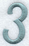 Flair Script Number 3 (3 Inch)