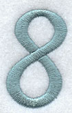 Flair Script Number 8 (3 Inch)