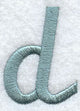 Flair Script Lower Case Letter d (3 Inch)