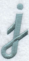 Flair Script Lower Case Letter j (3 Inch)