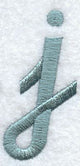 Flair Script Lower Case Letter j (3 Inch)