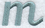 Flair Script Lower Case Letter m (3 Inch)