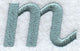 Flair Script Lower Case Letter m (3 Inch)
