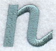Flair Script Lower Case Letter n (3 Inch)