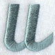 Flair Script Lower Case Letter u (3 Inch)