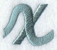 Flair Script Lower Case Letter x (3 Inch)