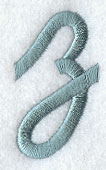 Flair Script Lower Case Letter z (3 Inch)