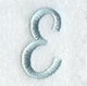 Flair Script Letter E (3 Inch)