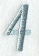 Flair Script Number 4 (3 Inch)