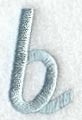 Flair Script Lower Case Letter b (3 Inch)