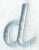 Flair Script Lower Case Letter d (3 Inch)