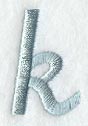 Flair Script Lower Case Letter k (3 Inch)