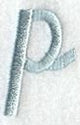Flair Script Lower Case Letter p (3 Inch)