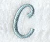 Flair Script Letter C (3 Inch)