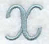 Flair Script Letter X (3 Inch)