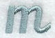 Flair Script Lower Case Letter m (3 Inch)