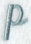 Flair Script Lower Case Letter p (3 Inch)