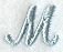 Flair Script Letter M (3 Inch)