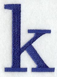Schoolbook Lower Case Letter k (3 Inch)