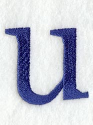 Schoolbook Lower Case Letter u (3 Inch)