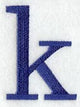 Schoolbook Lower Case Letter k (3 Inch)