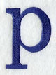 Schoolbook Lower Case Letter p (3 Inch)