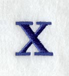 Schoolbook Lower Case Letter x (3 Inch)