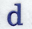 Schoolbook Lower Case Letter d (3 Inch)