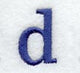 Schoolbook Lower Case Letter d (3 Inch)