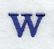 Schoolbook Lower Case Letter w (3 Inch)