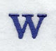 Schoolbook Lower Case Letter w (3 Inch)