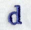 Schoolbook Lower Case Letter d (3 Inch)