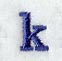 Schoolbook Lower Case Letter k (3 Inch)