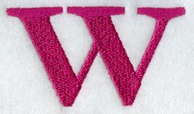 Garamond Lower Case Letter w (3 Inch)