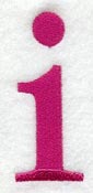 Garamond Lower Case Letter i (3 Inch)