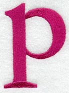Garamond Lower Case Letter p (3 Inch)