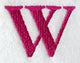 Garamond Letter W (3 Inch)