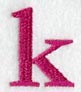 Garamond Lower Case Letter k (3 Inch)