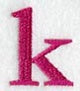 Garamond Lower Case Letter k (3 Inch)