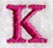 Garamond Letter K (3 Inch)