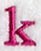 Garamond Lower Case Letter k (3 Inch)
