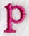 Garamond Lower Case Letter p (3 Inch)