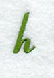Royale Lower Case Letter h (3 Inch)
