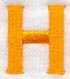 Goudy Sans Letter H (3 Inch)